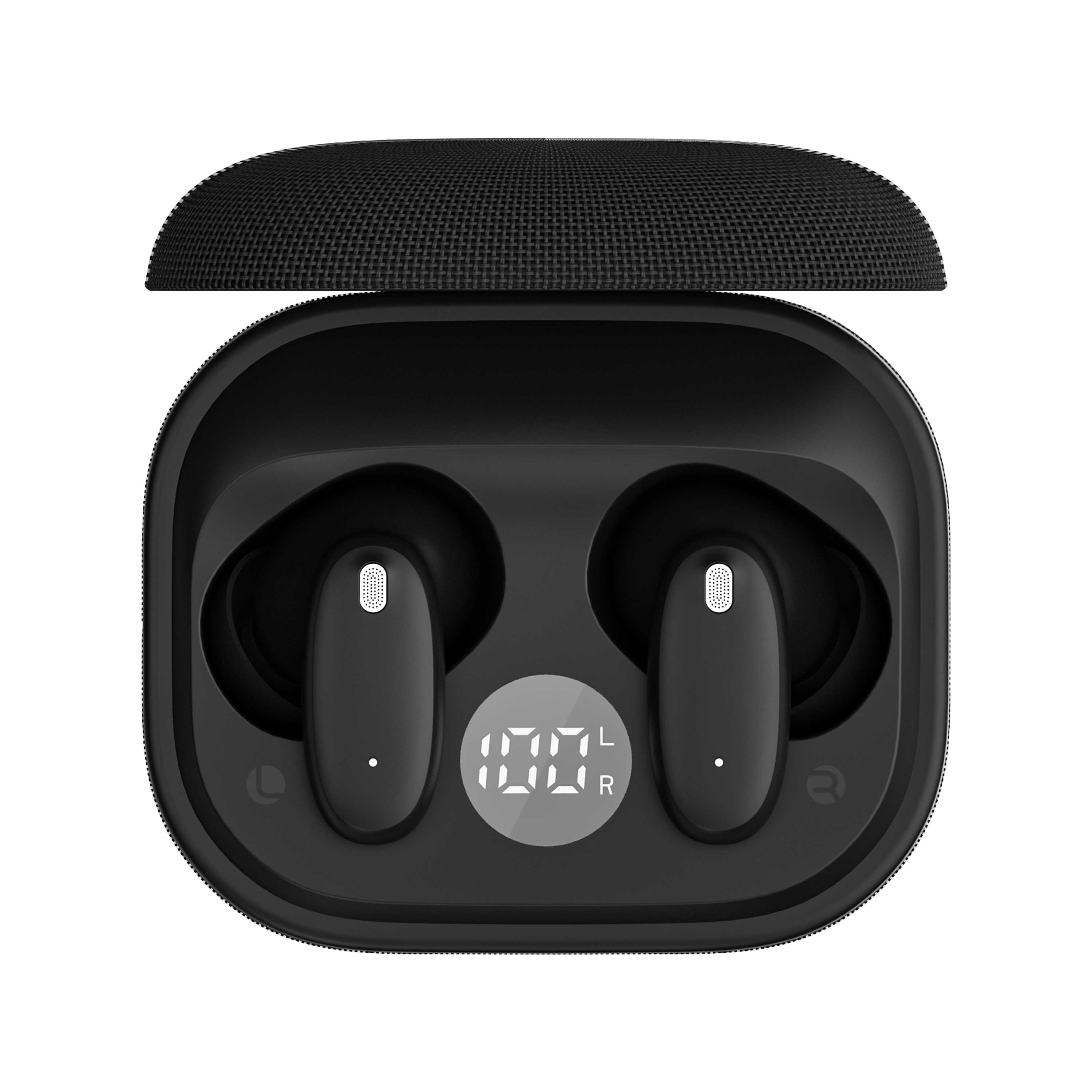mellow Echo True Wireless Stereo Earphones Black in case