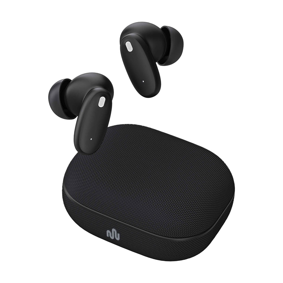mellow Echo True Wireless Stereo Earphones Black out of case