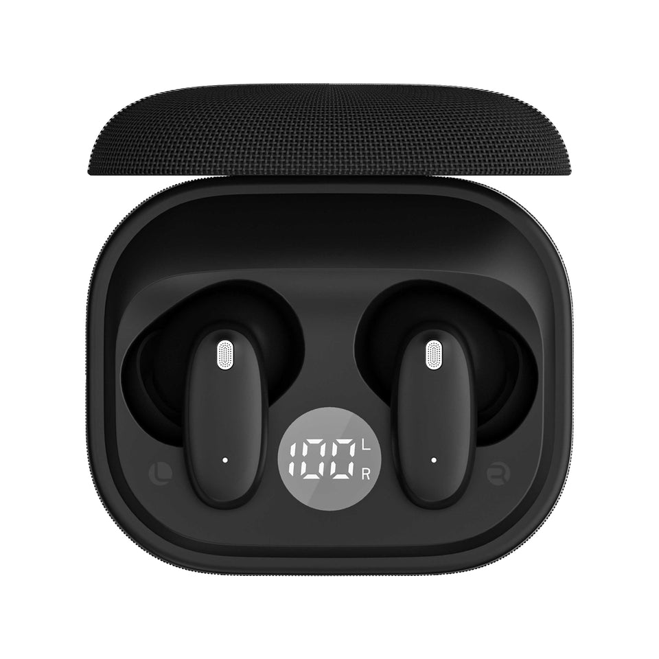 mellow Echo True Wireless Stereo Earphones Black in case