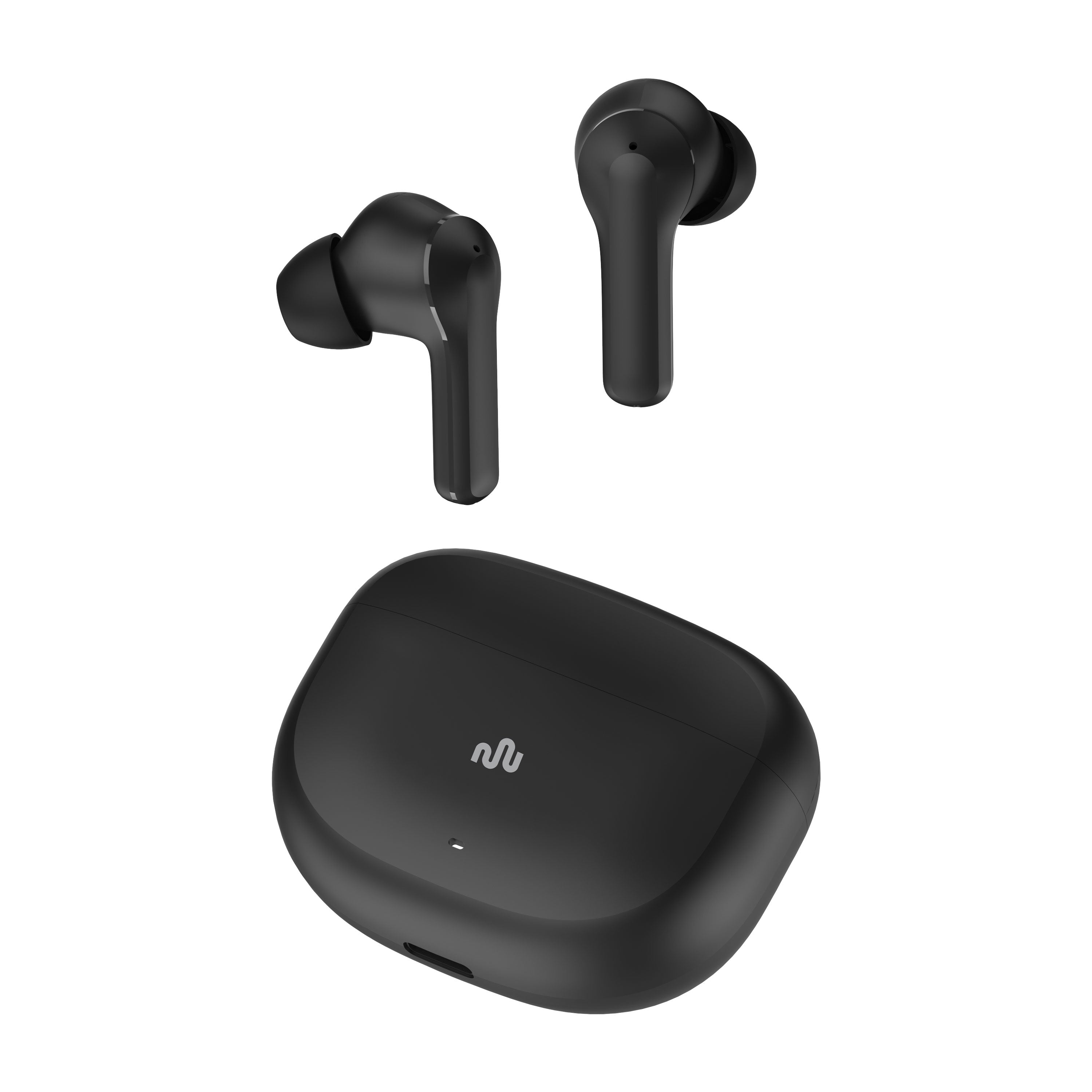 mellow Flow Noise Cancelling True Wireless Earphones Black outside of case